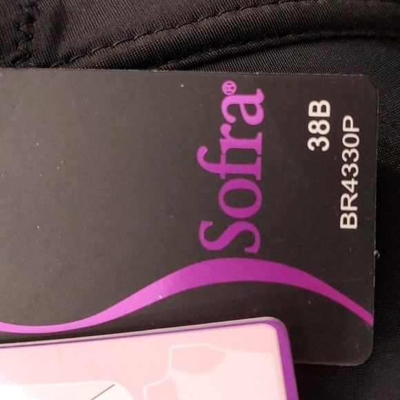 SOFRA, BLACK BRA, NWT. 38B. Razorback converter. Light padded. With wire. - Picture 3 of 10